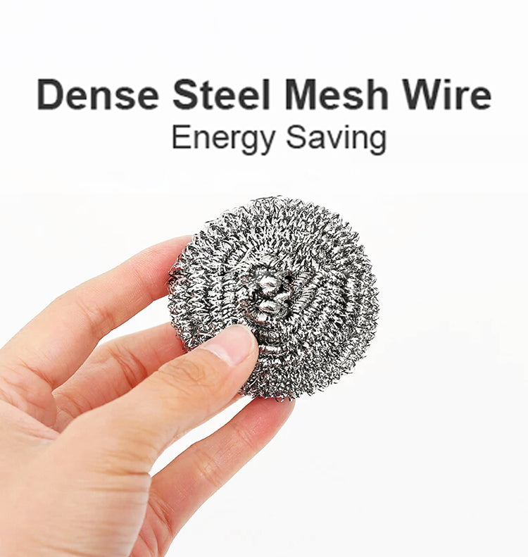 Round Shape Stainless Steel Ball Scrubber (Pack of 12) - Image 6