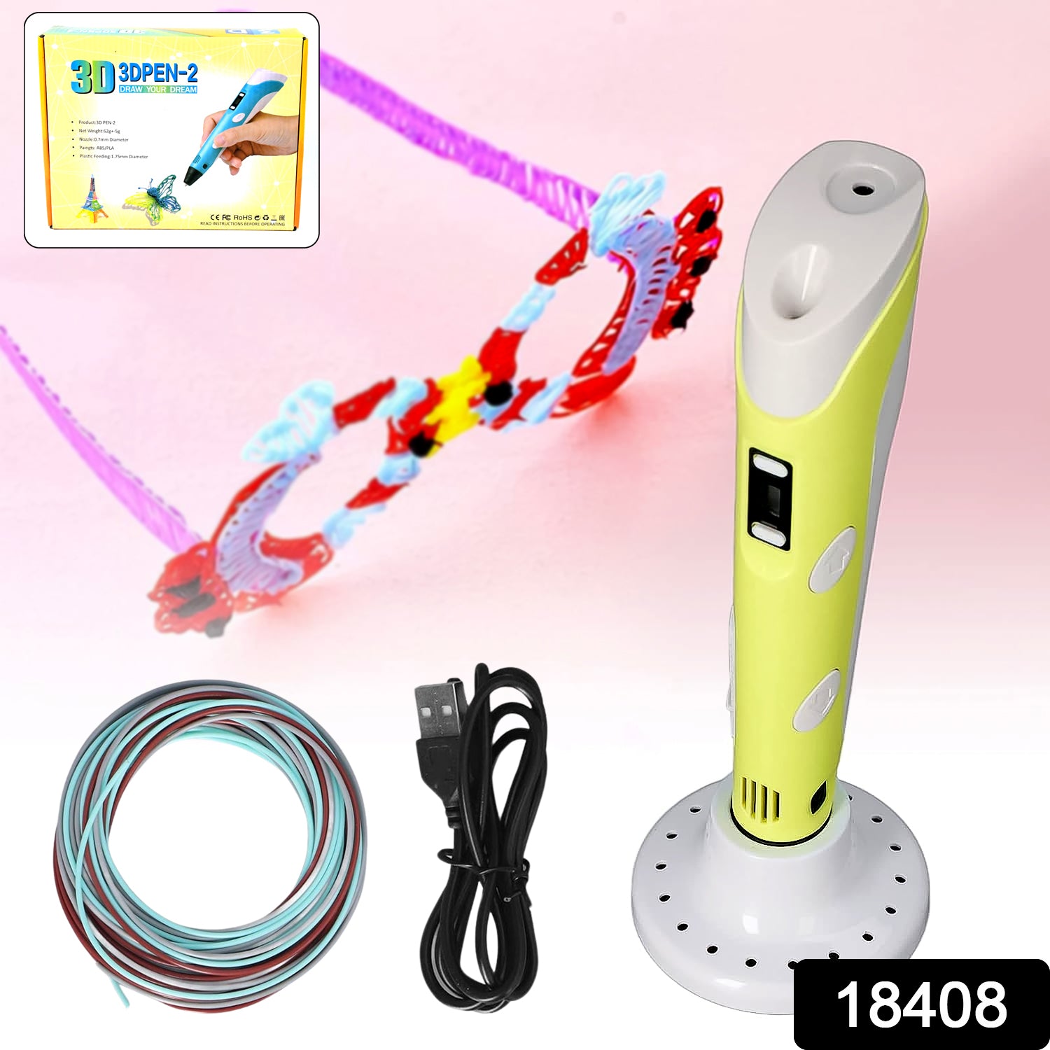 3D Printing Pen Set Easy, Drawing Pen for Kids and Adults (1 Pc) - Image 2