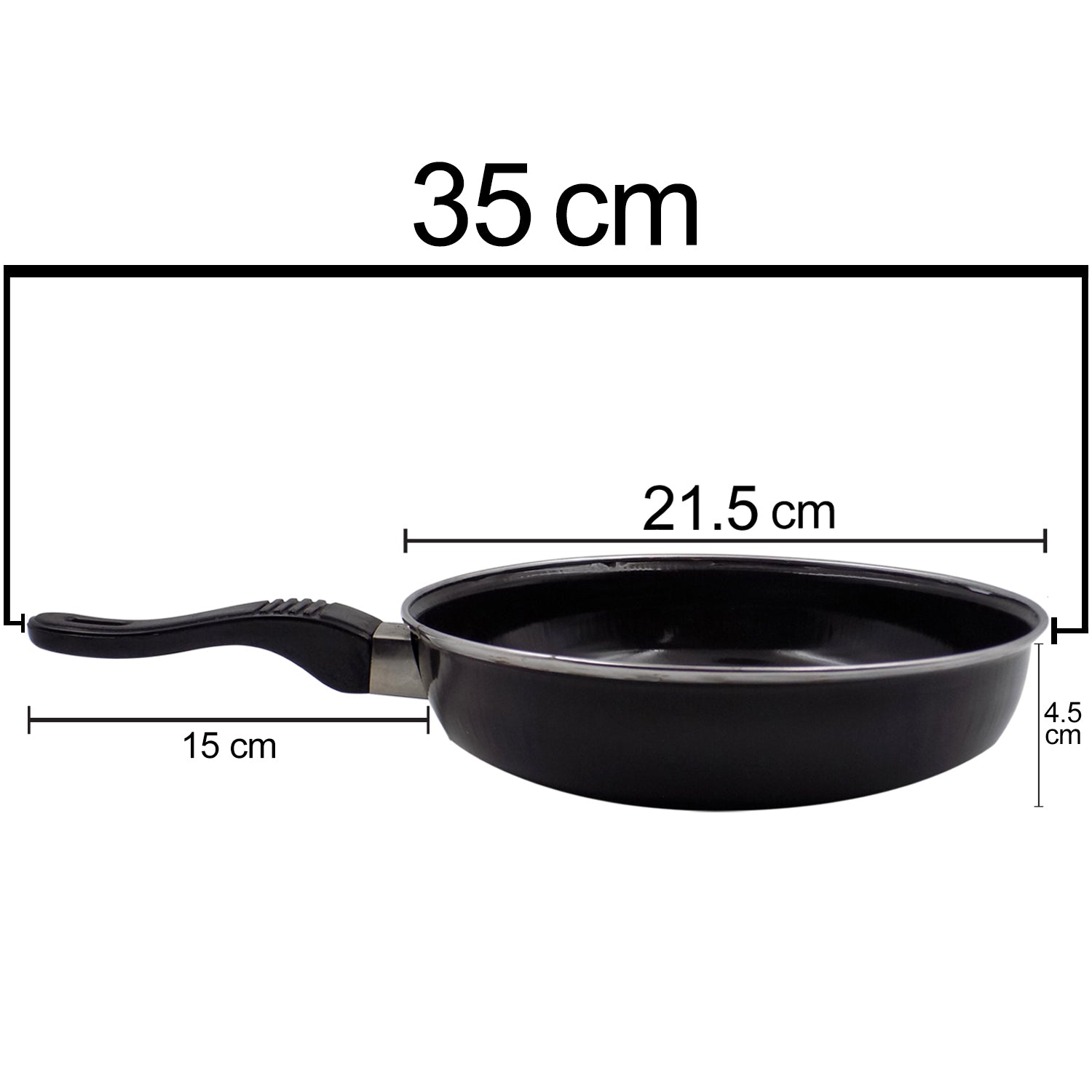 Induction Base Hard Anodized Tadka Fry Pan Nonstick - Image 5