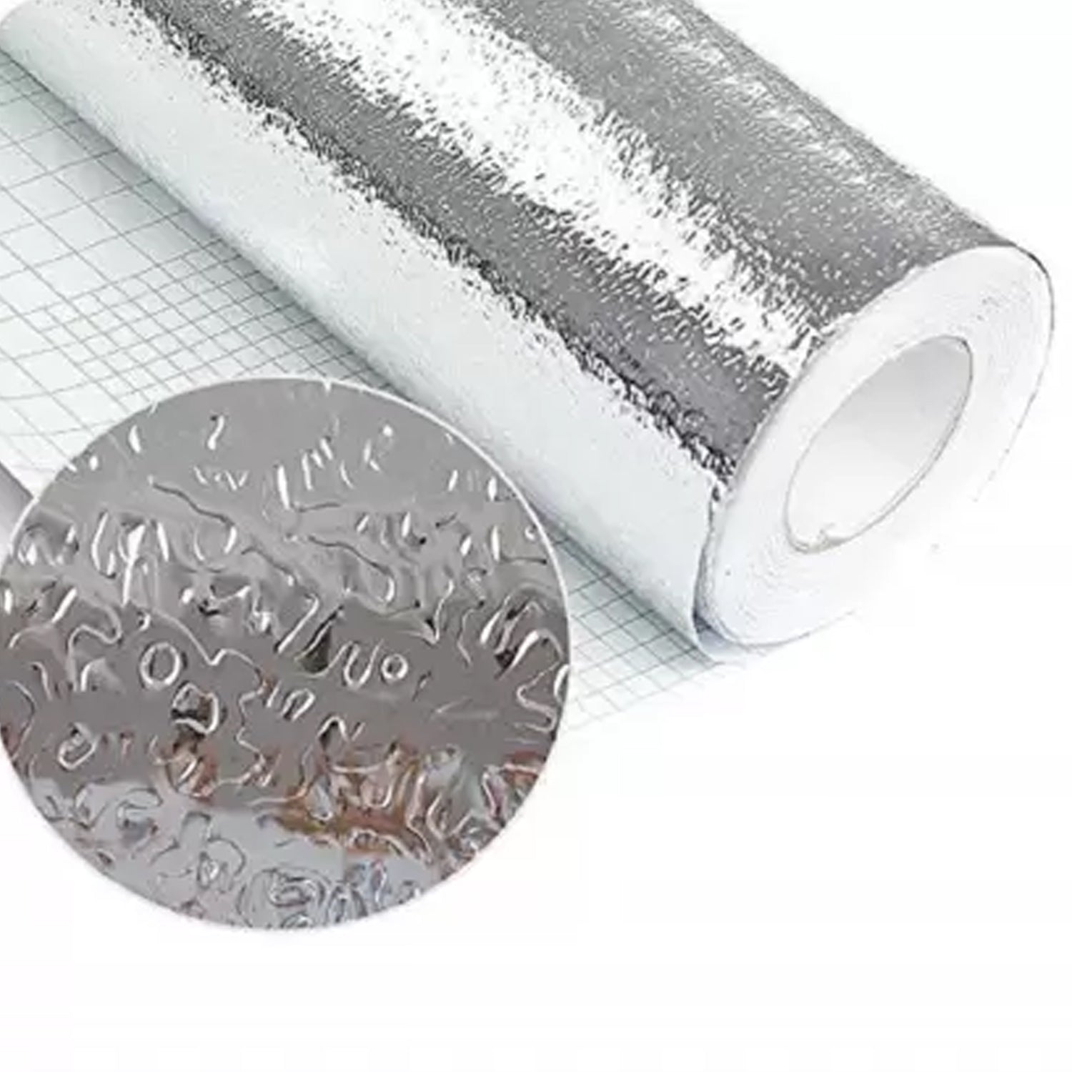 Aluminium foil for Kitchen and Aluminium Foil Paper Sticker Roll for Kitchen Wall, Drawers. (60cmx2Meter) - Image 3