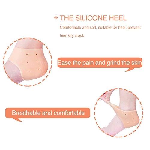 Moisturizing Skin Softening Silicone Gel for Dry Cracked Heel Repair (Multicolour) - Image 8