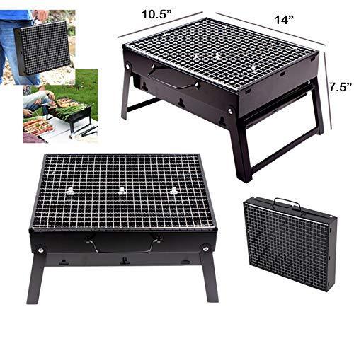 Folding Barbeque Charcoal Grill Oven (Black, Carbon Steel) - Image 5
