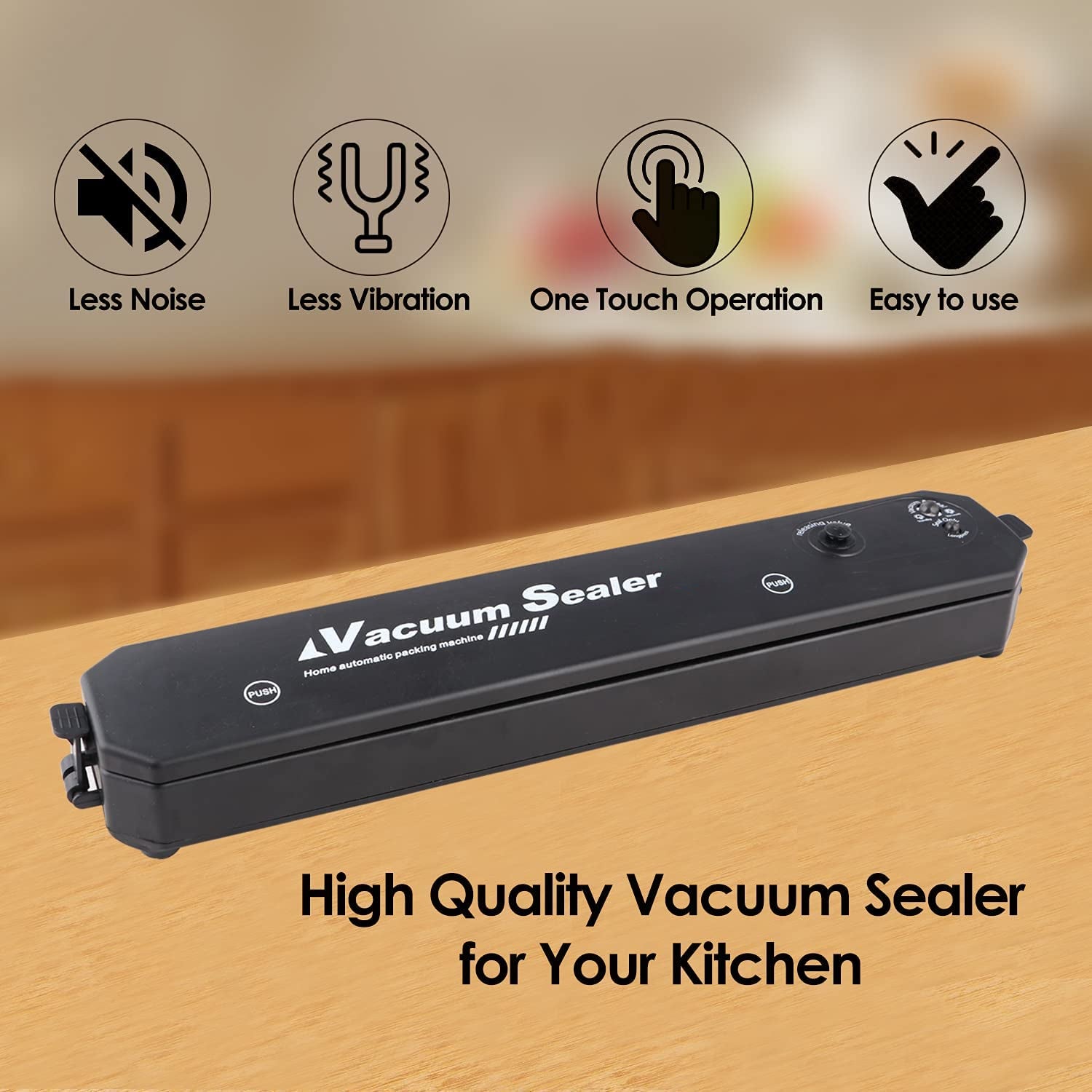 Vacuum Sealer Machine with 10 Bags, Automatic Hands-Free, Smart Food Preservation (1 Set) - Image 3