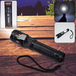Led Torch High Lumens Fast Charging Flashlight / Torch with Far & Near Zoom (1 Pc)