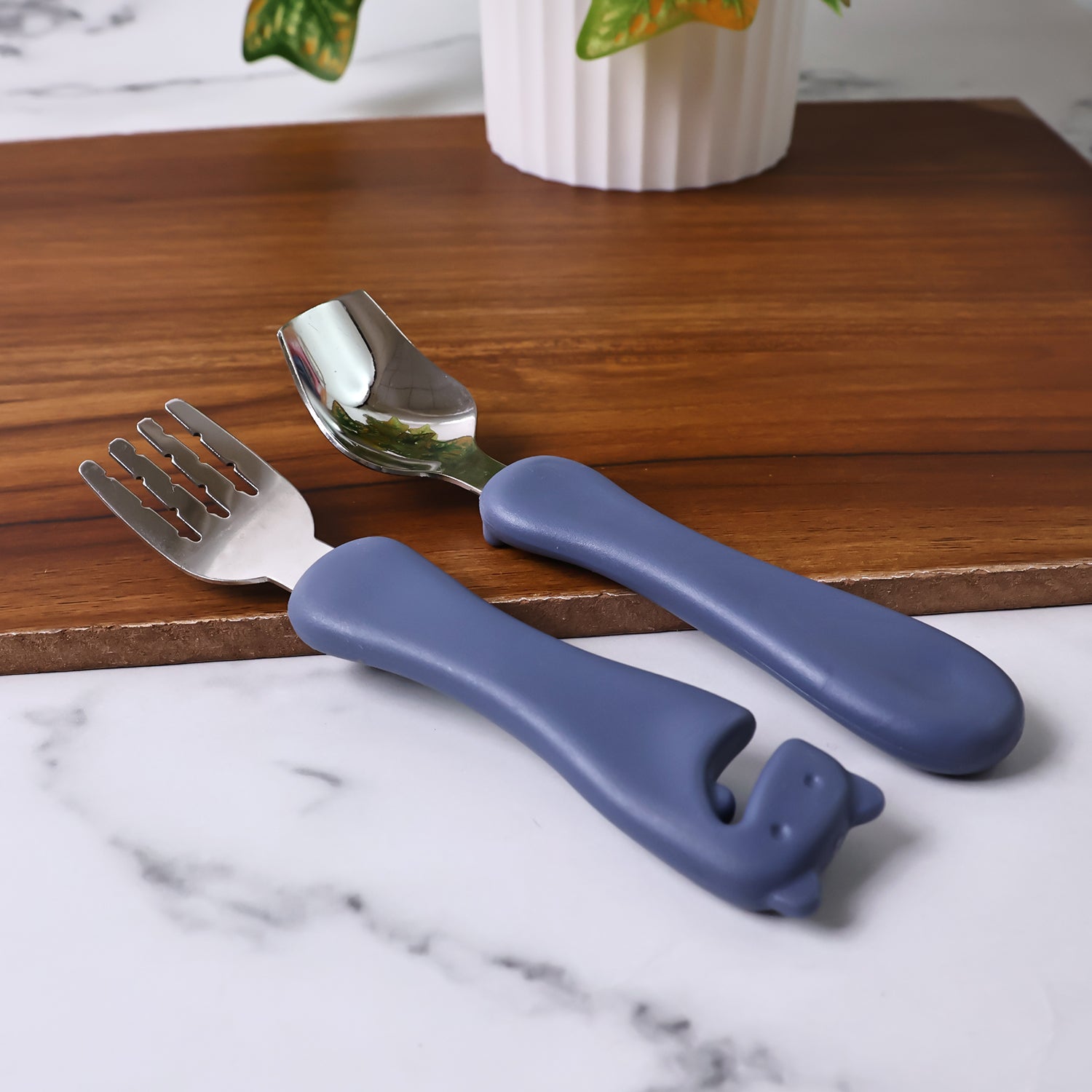 Supermom Foodie Stainless Steel Spoon & Fork (2 Pc Set) - Image 6