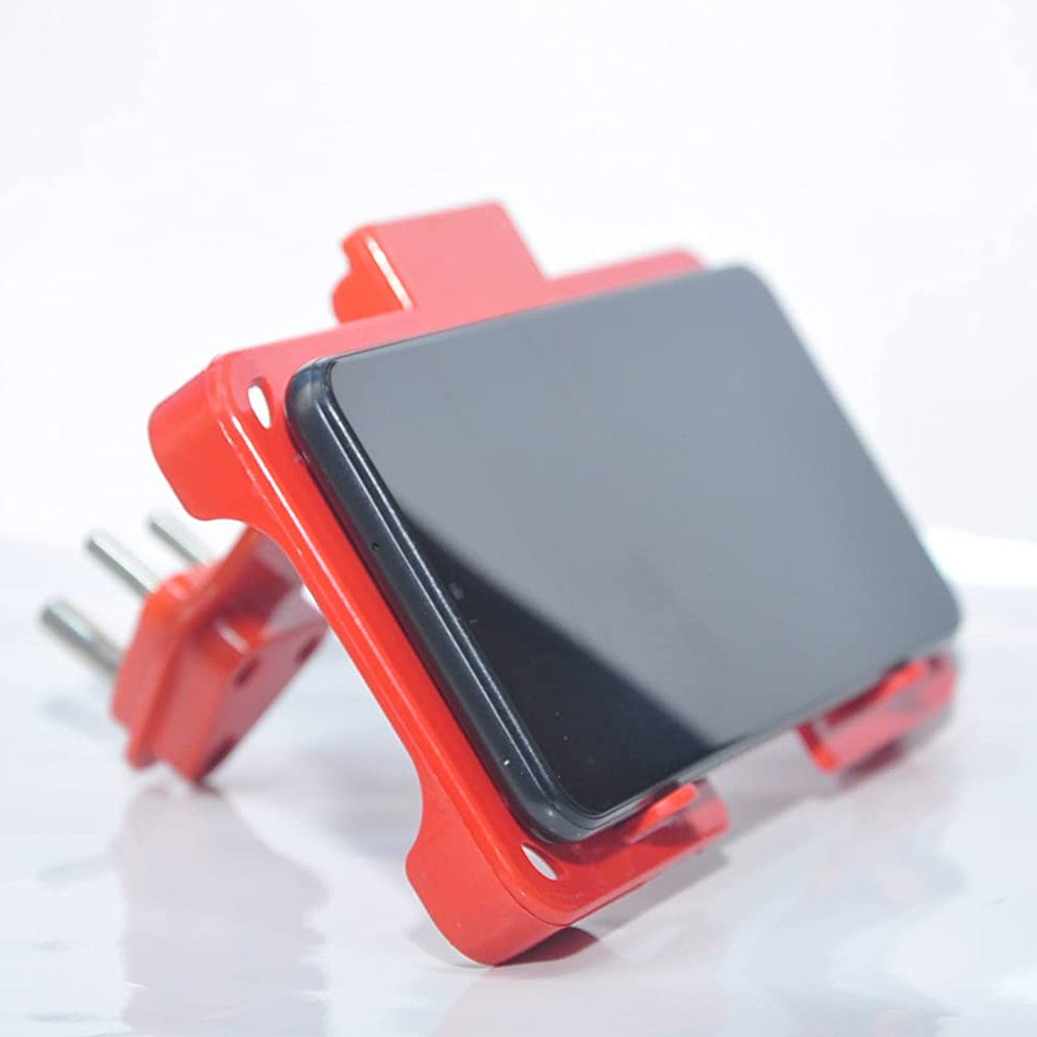 Multi-Purpose Wall Holder Stand for Mobile Charging (Red) - Image 5