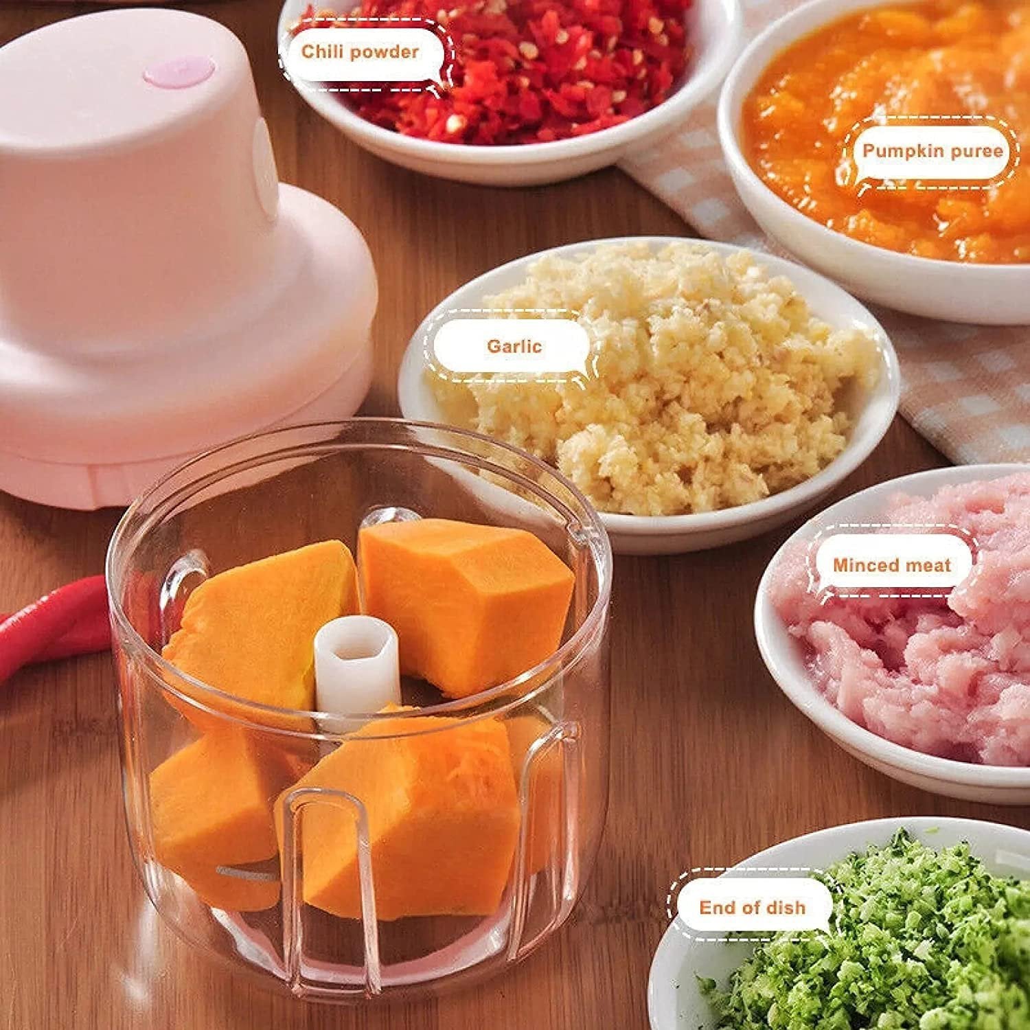 Electric Mini Garlic Chopper (250ml) - Image 3