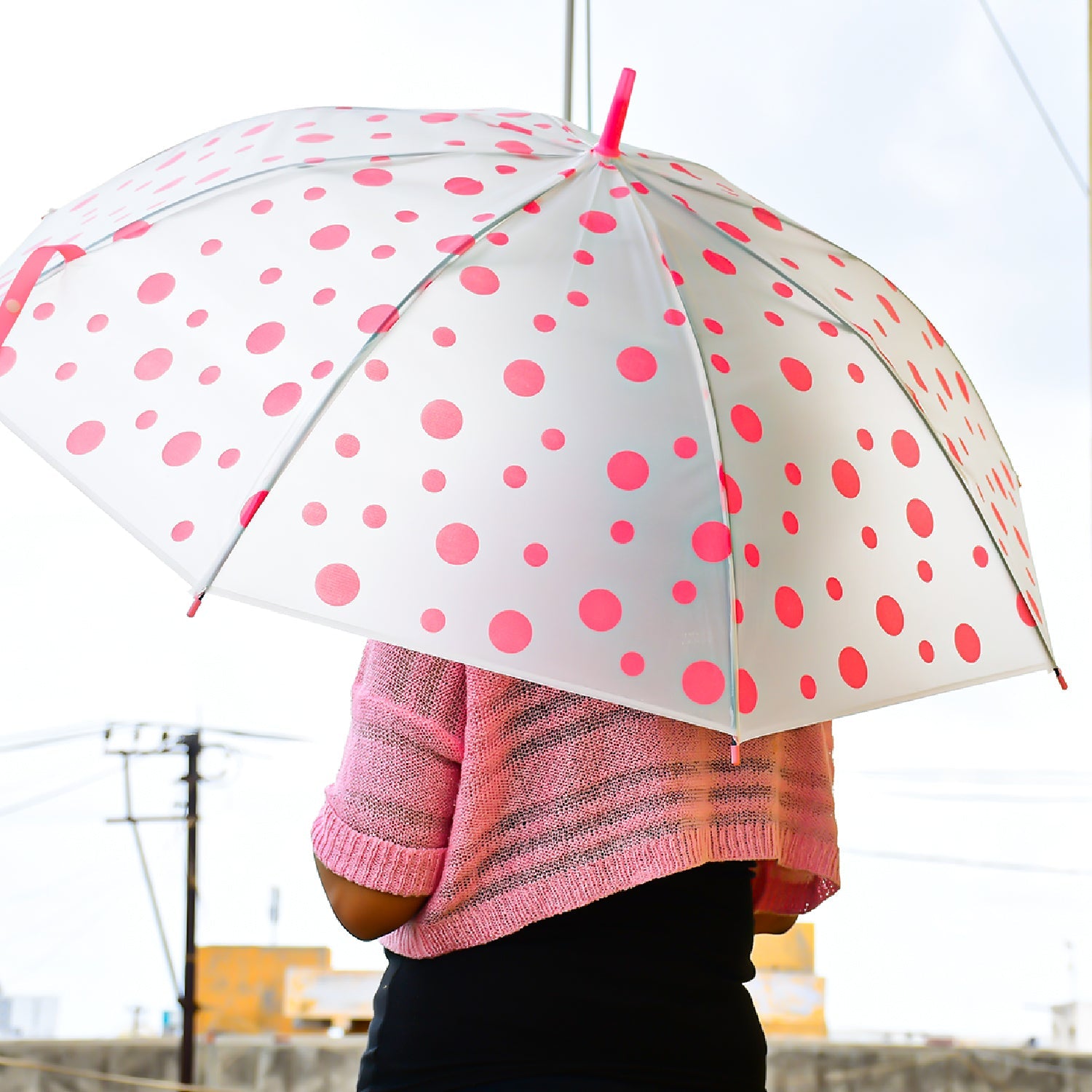 Dot Printed Umbrella for Men and Women Multicolor - Image 3