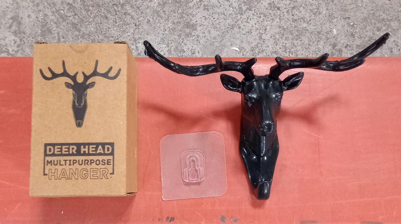 Deer Head Self Adhesive Wall Door Hook Hanger - Image 9