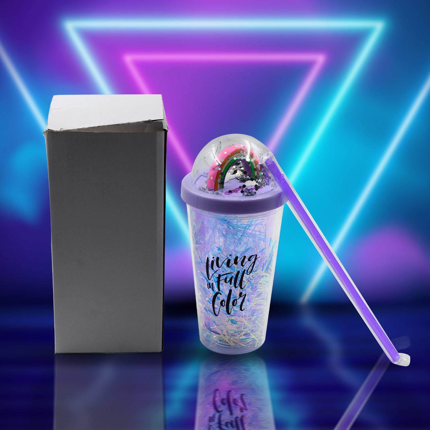 Sipper Bottle with Straw, LED Glow Light for Kids/Tumbler with Straw/Vacuum Flask/Sipper Plastic Tumbler/Sipper Bottle with Straw (Pack of 1) - Image 7