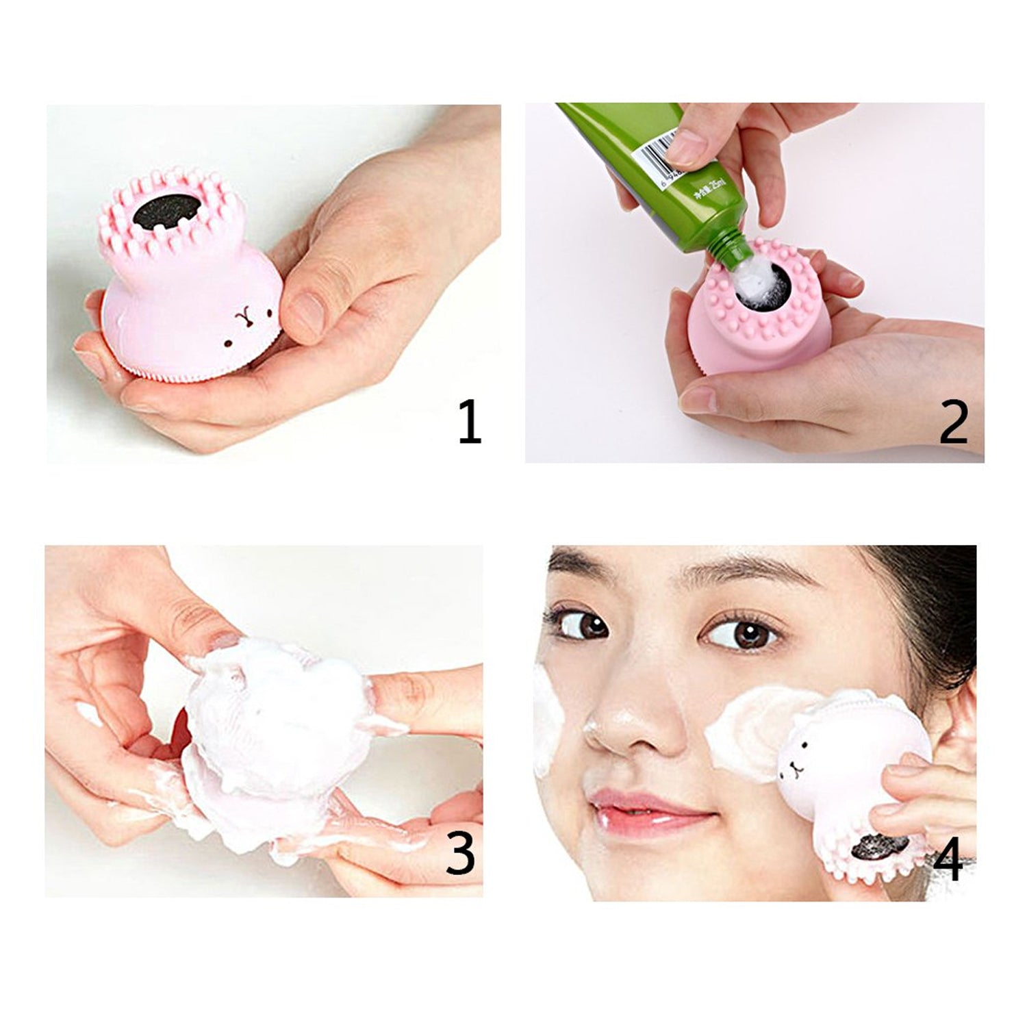 Facial Cleansing Brushes, Cute Octopus Shape Silicone Face Scrubber Massager Skincare Tool (1PC) - Image 5