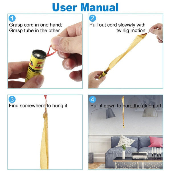 Fly, Mosquito & Insect Catcher Adhesive Sticky Glue Strips - Image 5