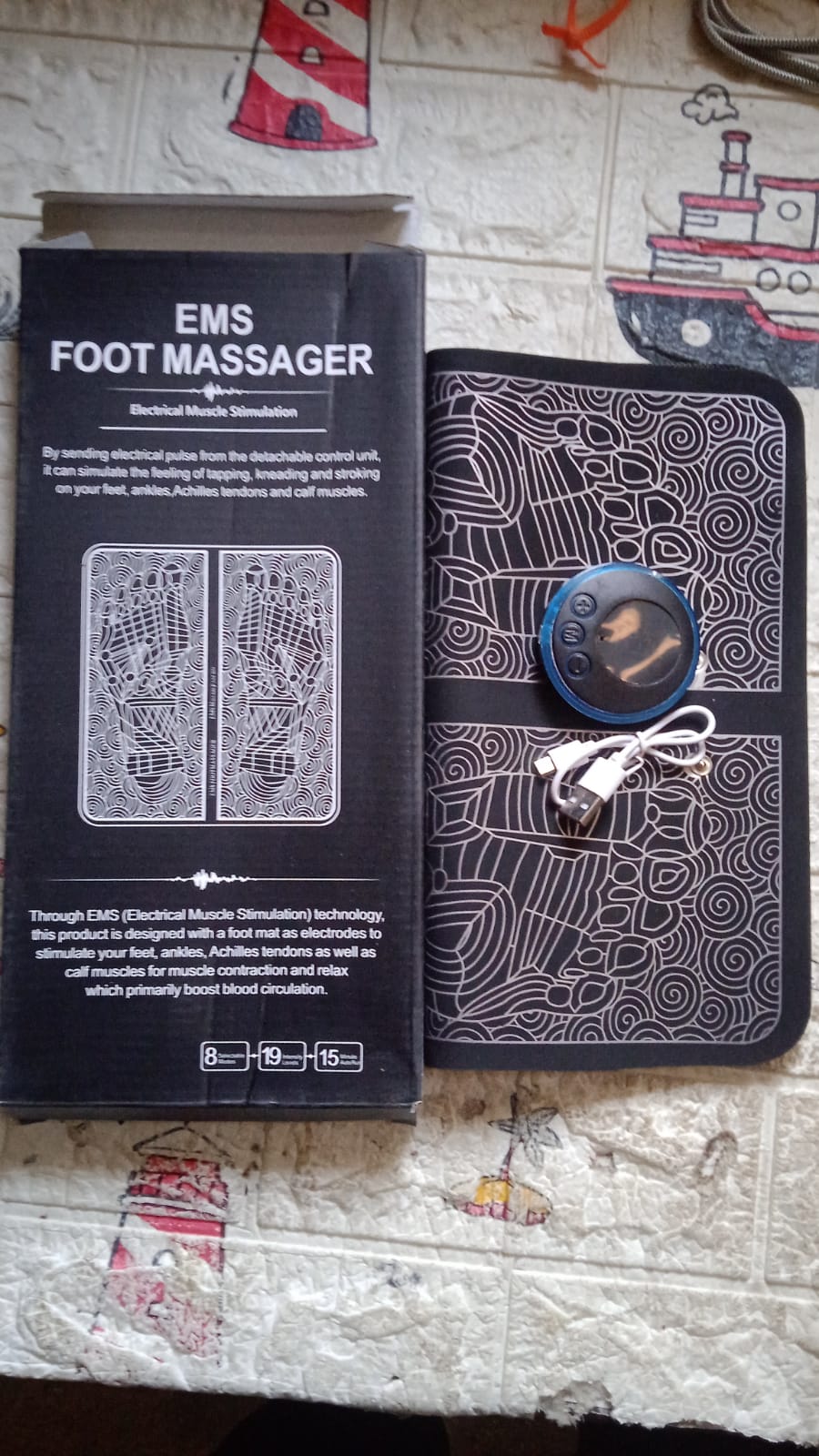 EMS Foot Massager, Electric Feet Massager, Deep Kneading Circulation Foot Booster for Feet and Legs Muscle Stimulator, Folding Portable Electric Massage Machine (Mix Design) - Image 12