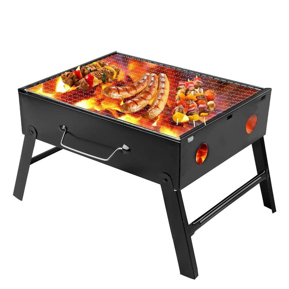Folding Barbeque Charcoal Grill Oven (Black, Carbon Steel) - Image 4