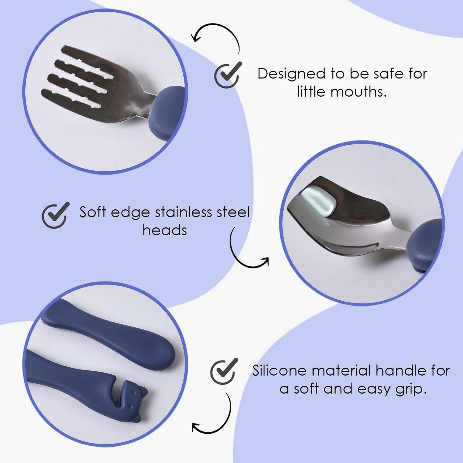 Supermom Foodie Stainless Steel Spoon & Fork (2 Pc Set) - Image 4