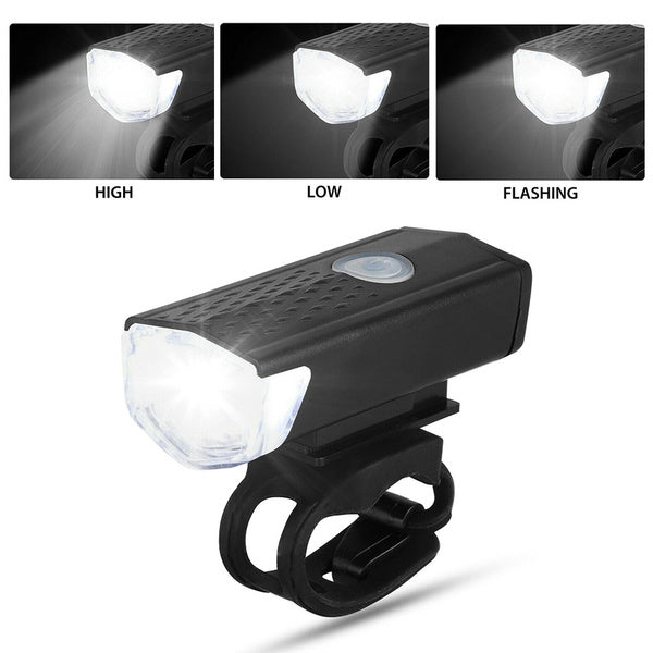 USB Rechargeable 400 Lumen Bicycle Front Headlight Cycle Light Set - Image 8
