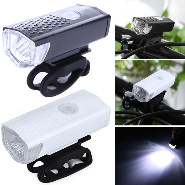 USB Rechargeable 400 Lumen Bicycle Front Headlight Cycle Light Set - Image 3