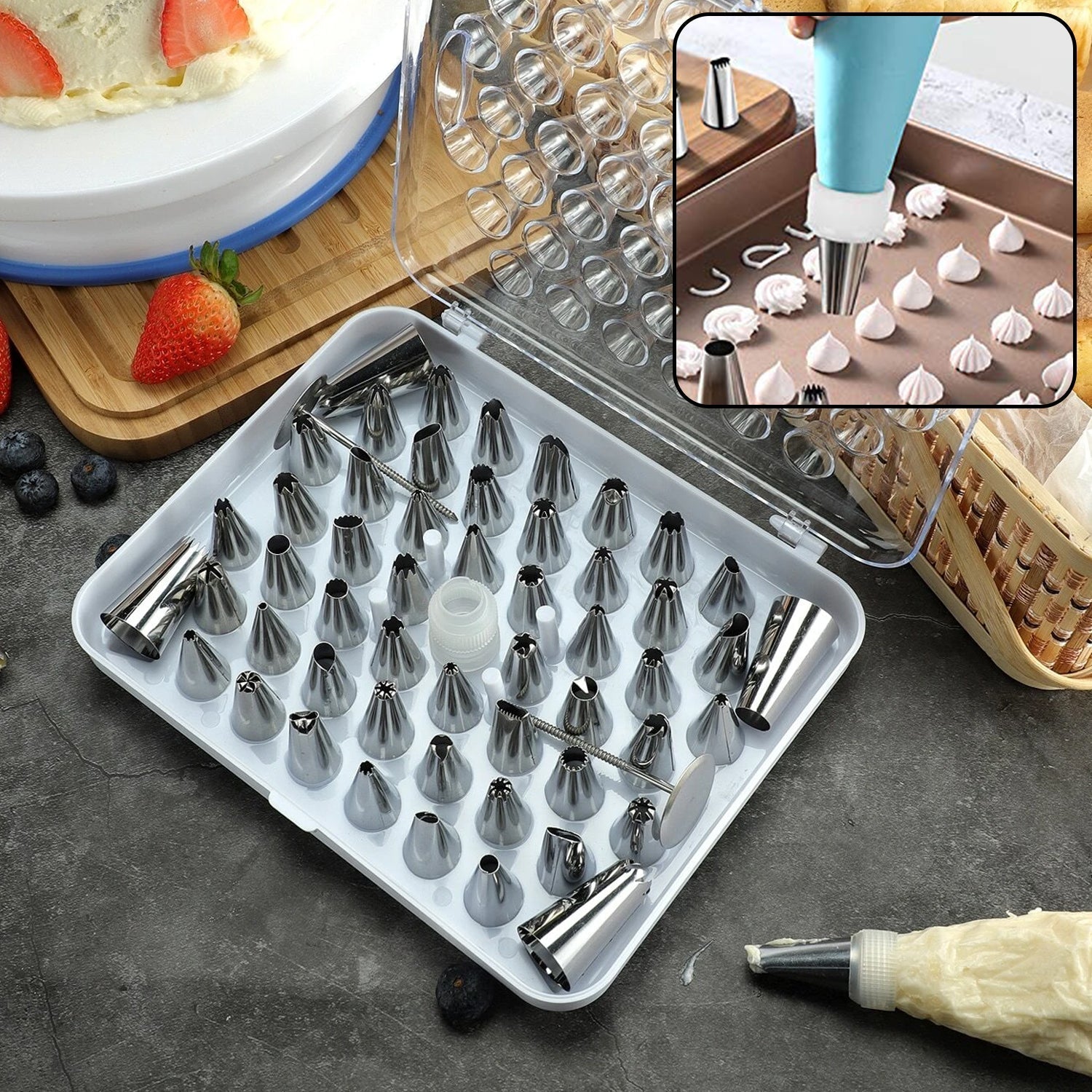 Cake Nozzle Set for Pastry Decorations (55-Piece) - Image 6
