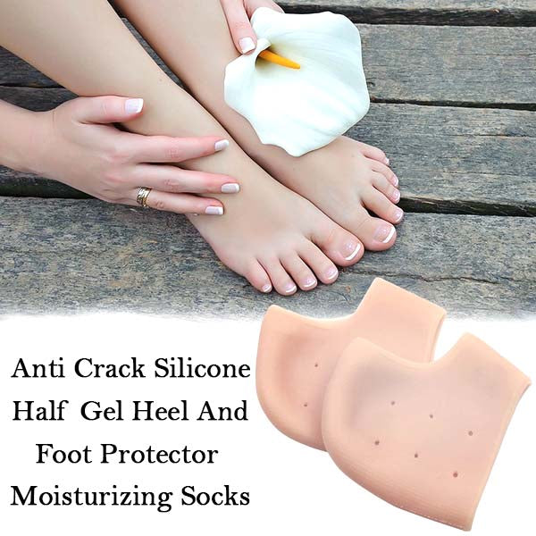 Anti Crack Silicone Half Gel Heel And Foot Protector Moisturizing Socks - Image 4