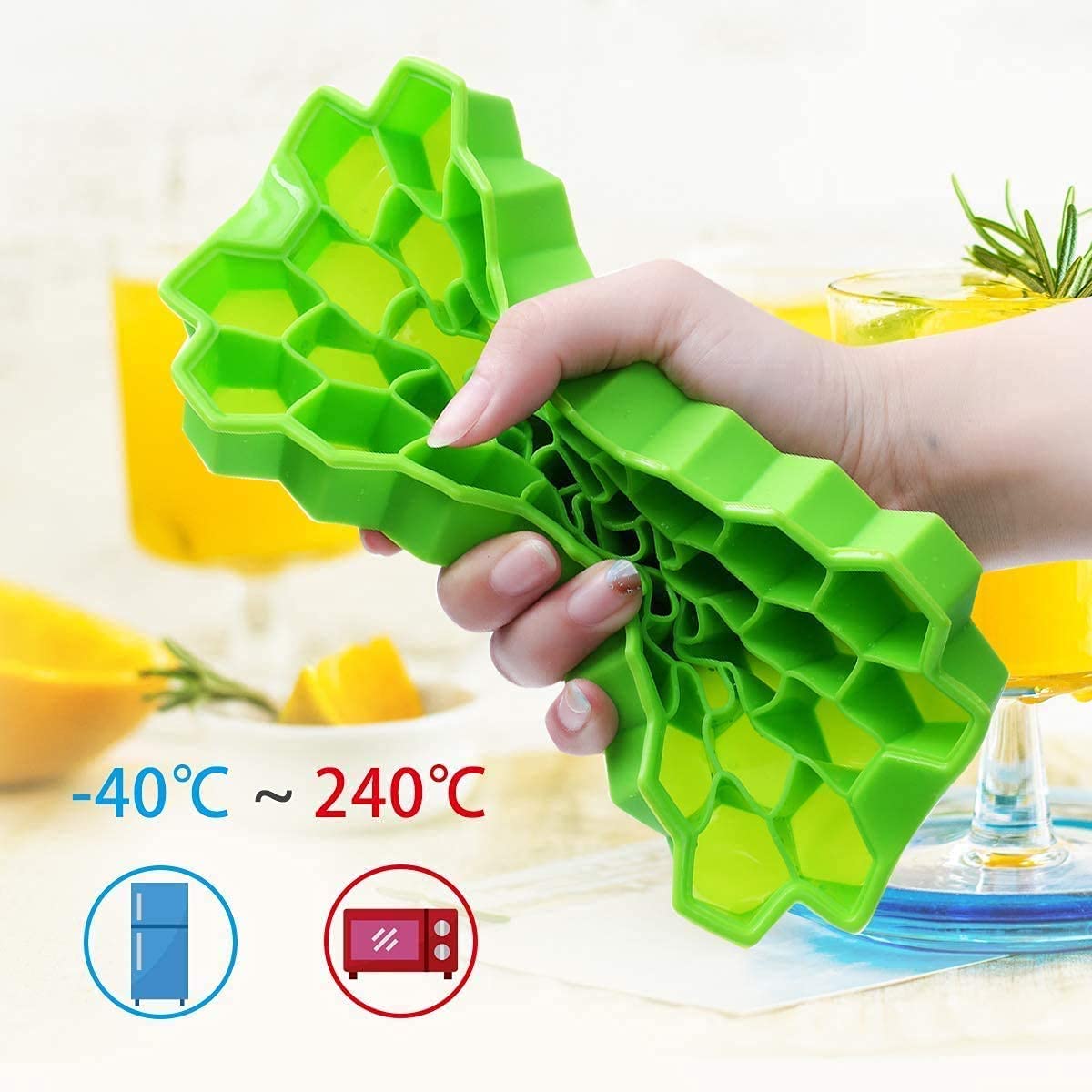Flexible Silicone Ice Cube Tray, 37 Small Cubes , Fridge Use - Image 7