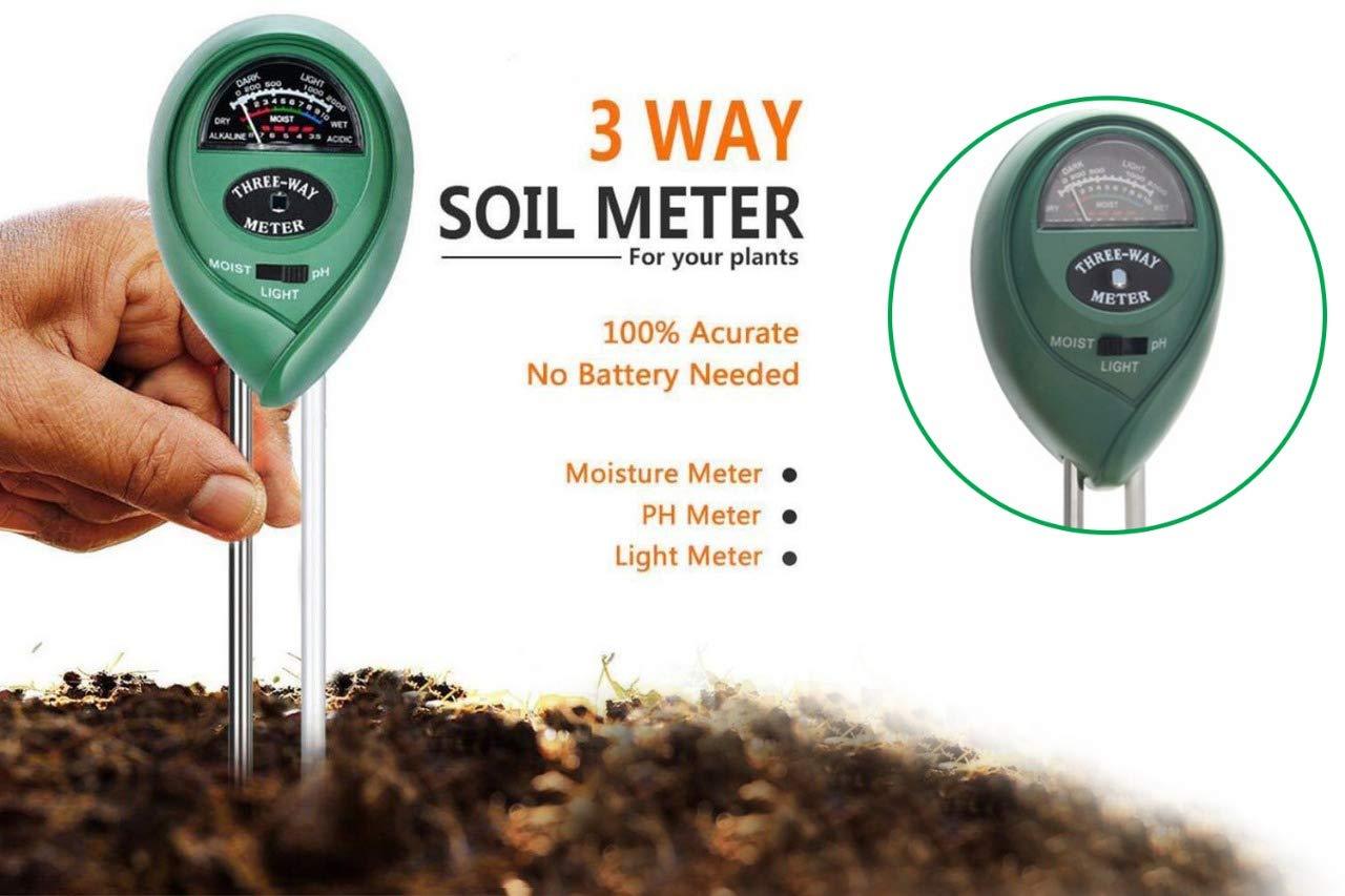 Soil Tester 3-in-1 Plant Moisture Sensor (Green) - Image 7