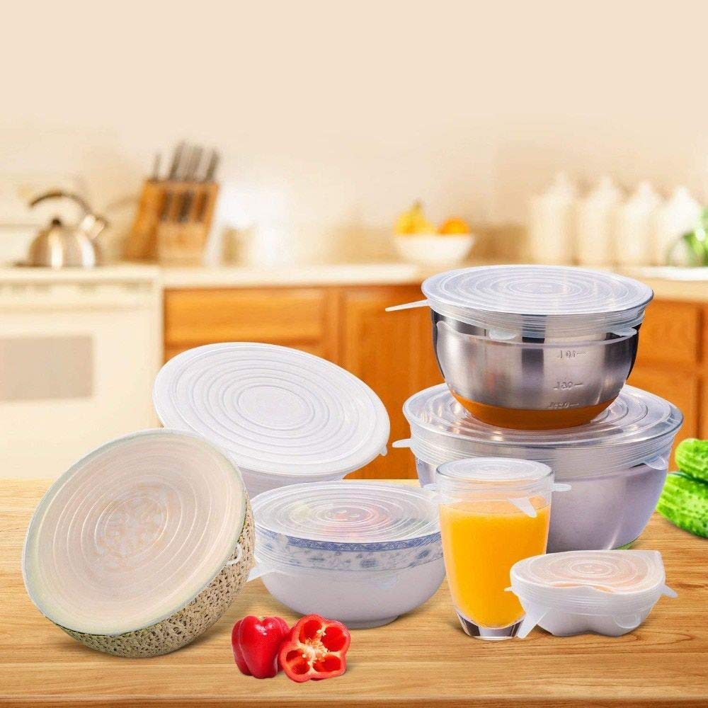 Silicone Stretch Lids Reuseable Microwave Safe Flexible Covers (Set of 6) (Loose Pack) - Image 8
