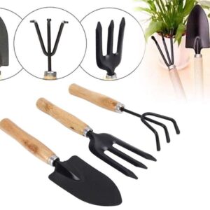 Gardening Tools - Hand Cultivator, Small Trowel, Garden Fork (Set of 3)