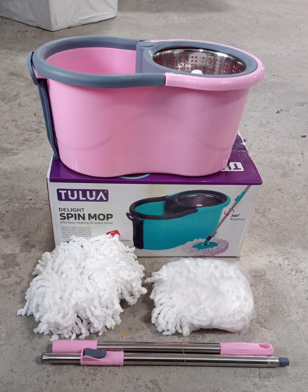 Quick Spin Mop With Steel Spin, Bucket Floor Cleaning, Easy Wheels & Big Bucket, Floor Cleaning Mop with Bucket - Image 9