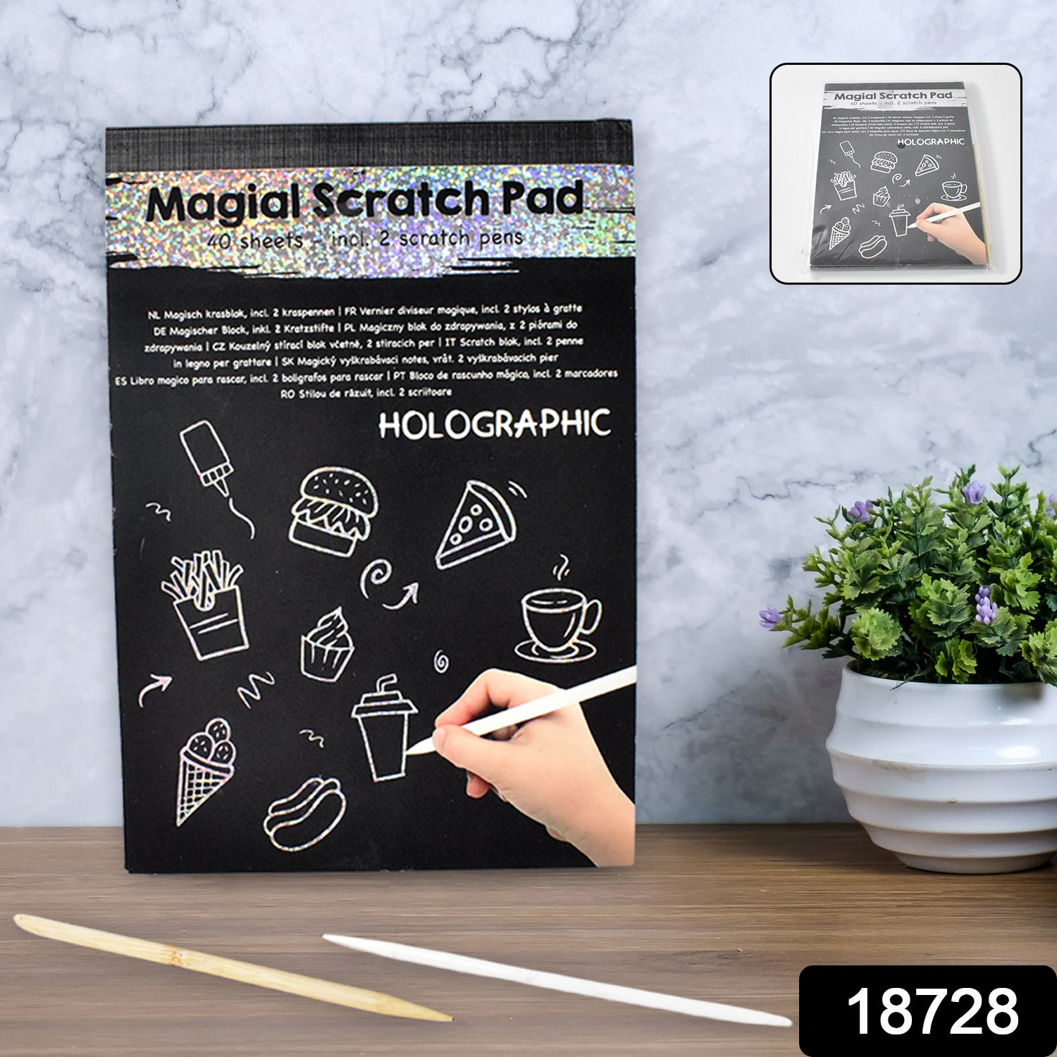 Magical Scratch Art Book For Gifts Girls & Boys (40 Sheet) - Image 2