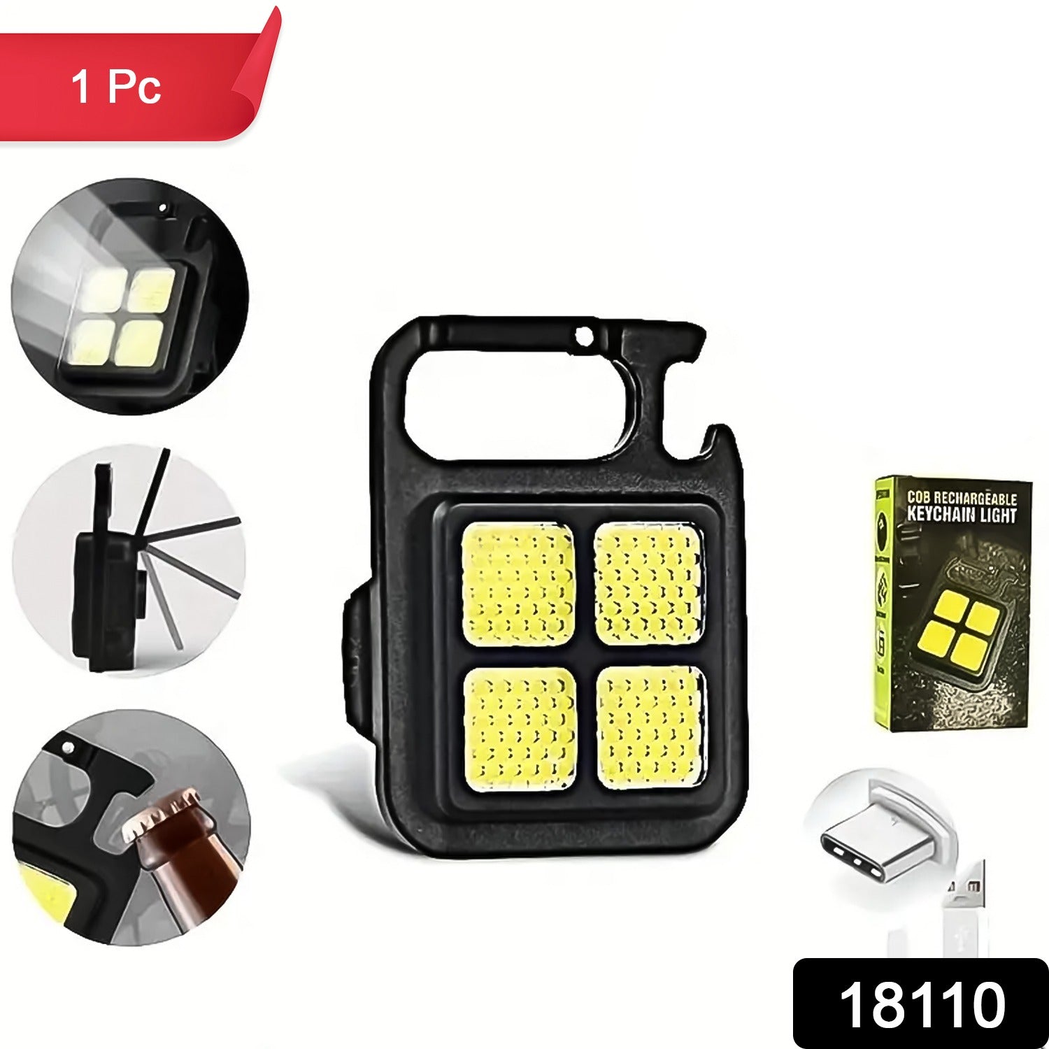 4 Led Mini Keychain Light (1 Pc) - Image 2