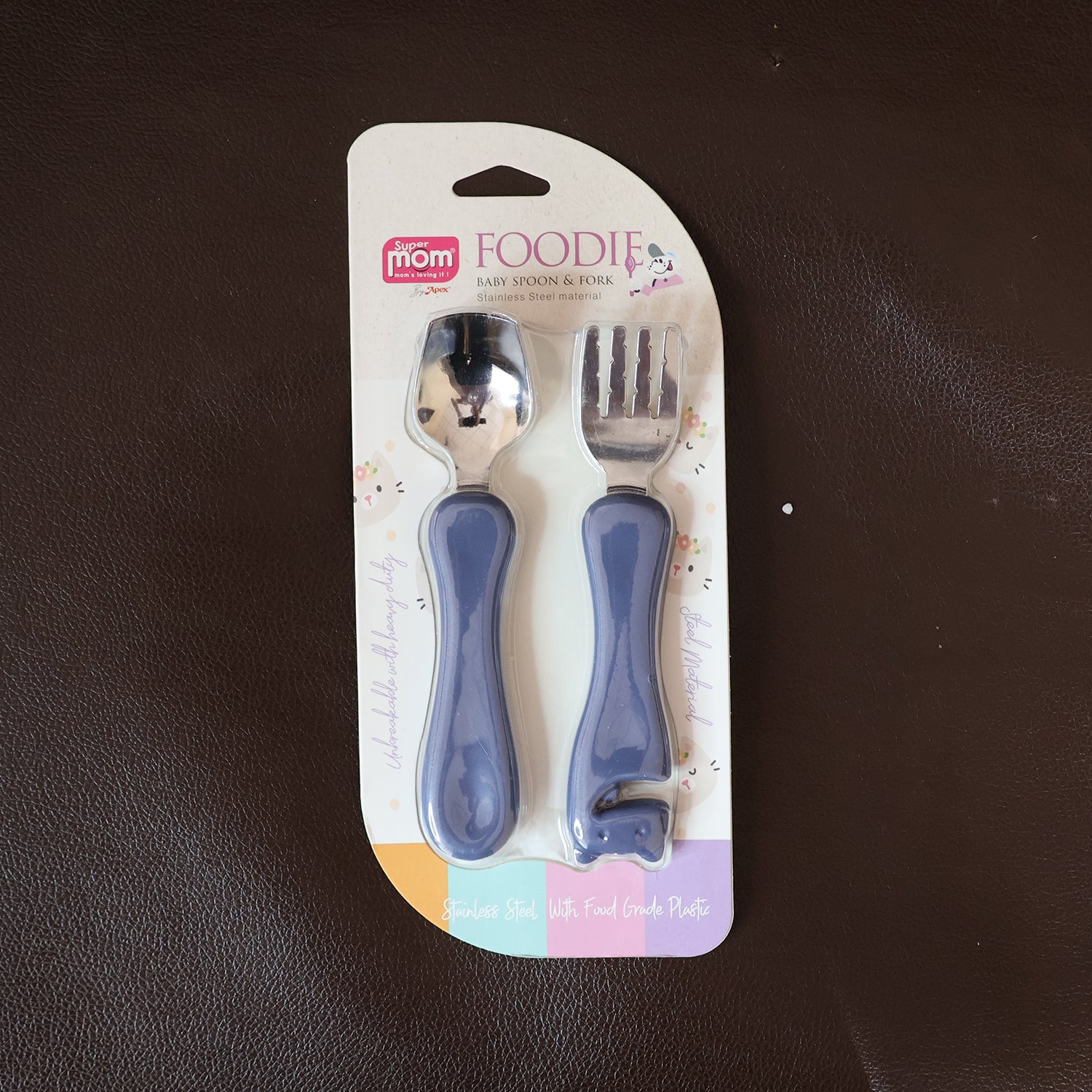 Supermom Foodie Stainless Steel Spoon & Fork (2 Pc Set) - Image 8