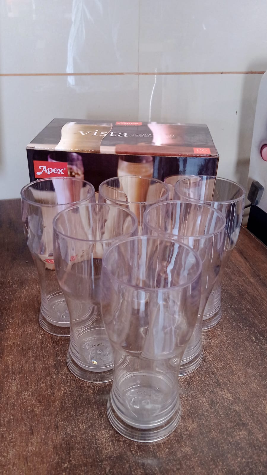 Apex Vista Unbreakable Pitcher Glass Set – 350 ML (Approx) | 6-Piece - Image 9