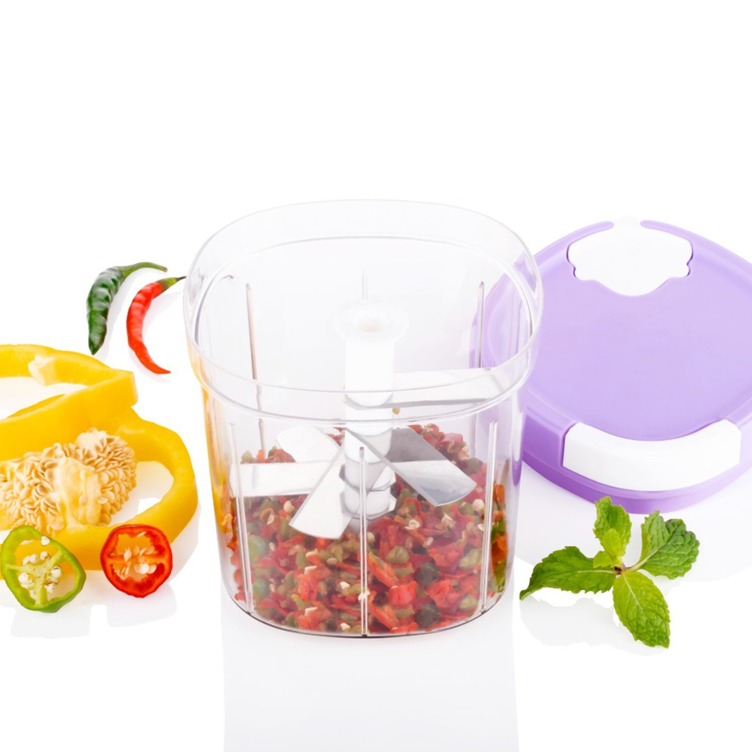 2 in 1 Handy Chopper & Slicer for Fruits, Veggies & Cheese - Image 7