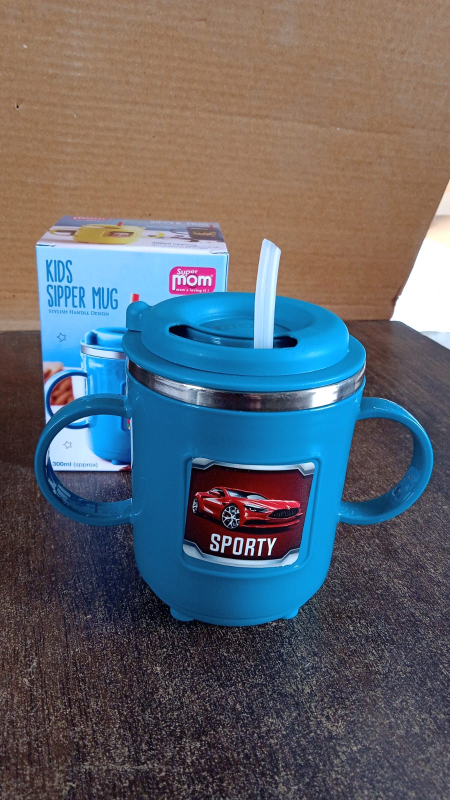 Supermom Kids Sporty Sipper Mug with Straw and Dual Handles Approx 300ml (1 Pc) - Image 7