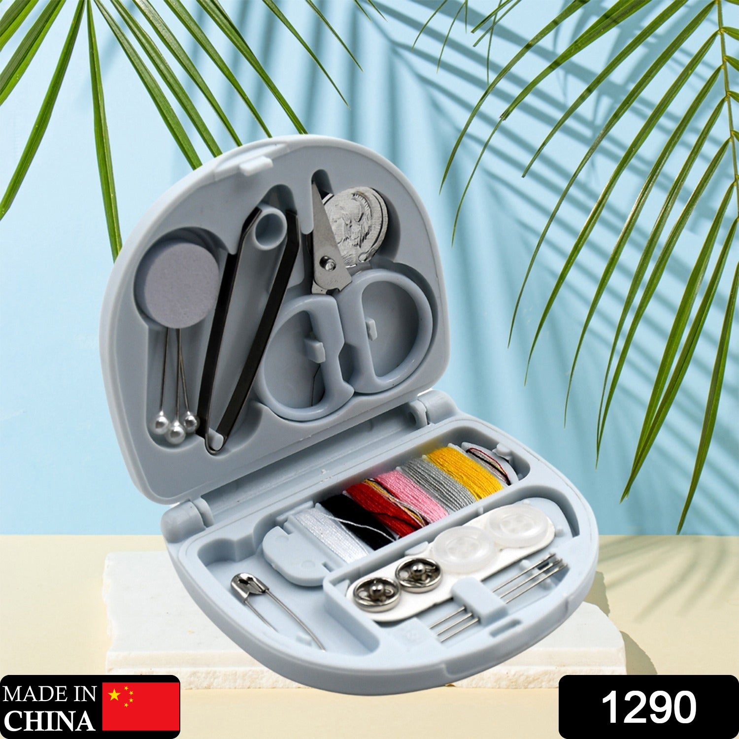 Mini Travel Sewing Kit for Beginners with Threads & Scissors - Image 2