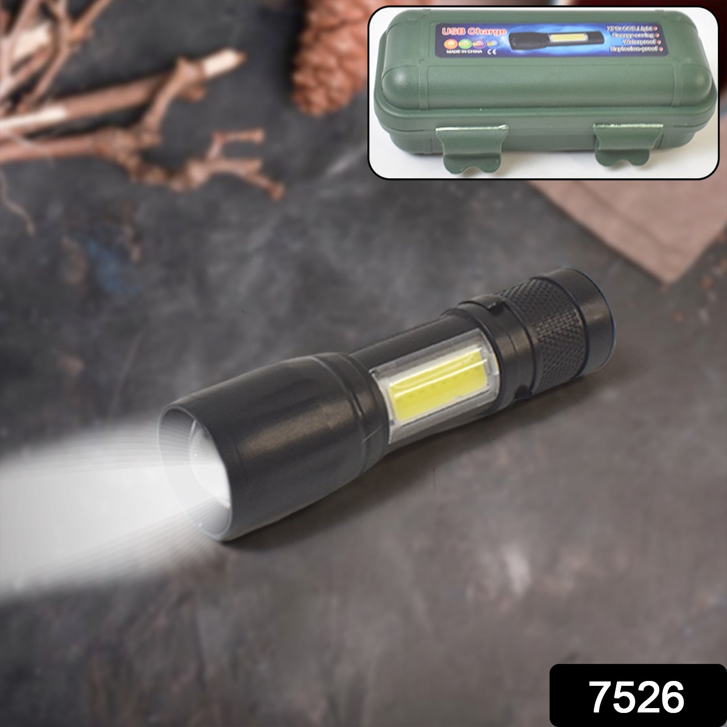 LED USB Rechargeable Mini Flashlight – Ultra-Bright Zoom & COB Side Lantern, Tactical Emergency Light - Image 2