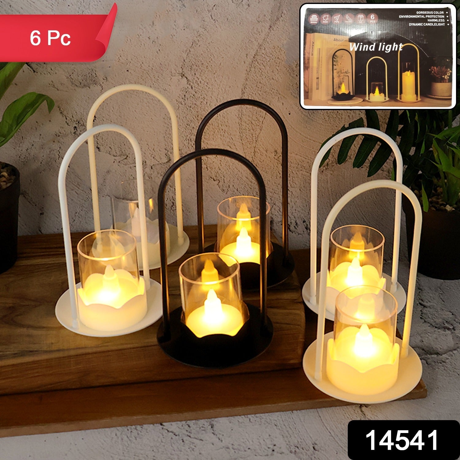 Decorative Wind Light Style Plastic Flameless LED Candles (6 Pc) - Image 2