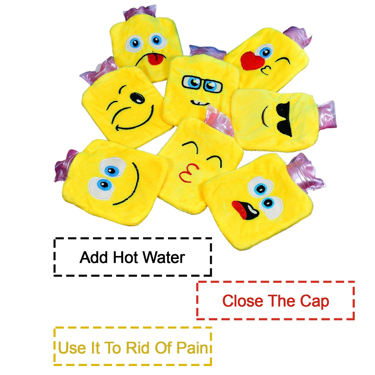 Fun Emoji Relief (1 Pc): Mini Hot Water Bag for Aches & Pains - Image 9