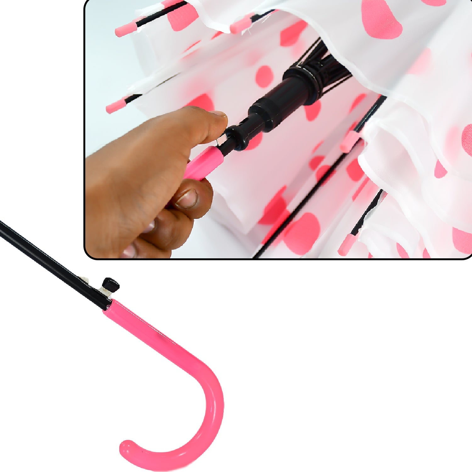 Dot Printed Umbrella for Men and Women Multicolor - Image 8