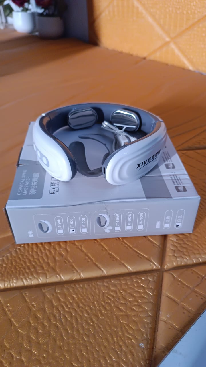 2 Heads Smart Electric Neck and Back Pulse Massager (1 Pc / Mix Design) - Image 9