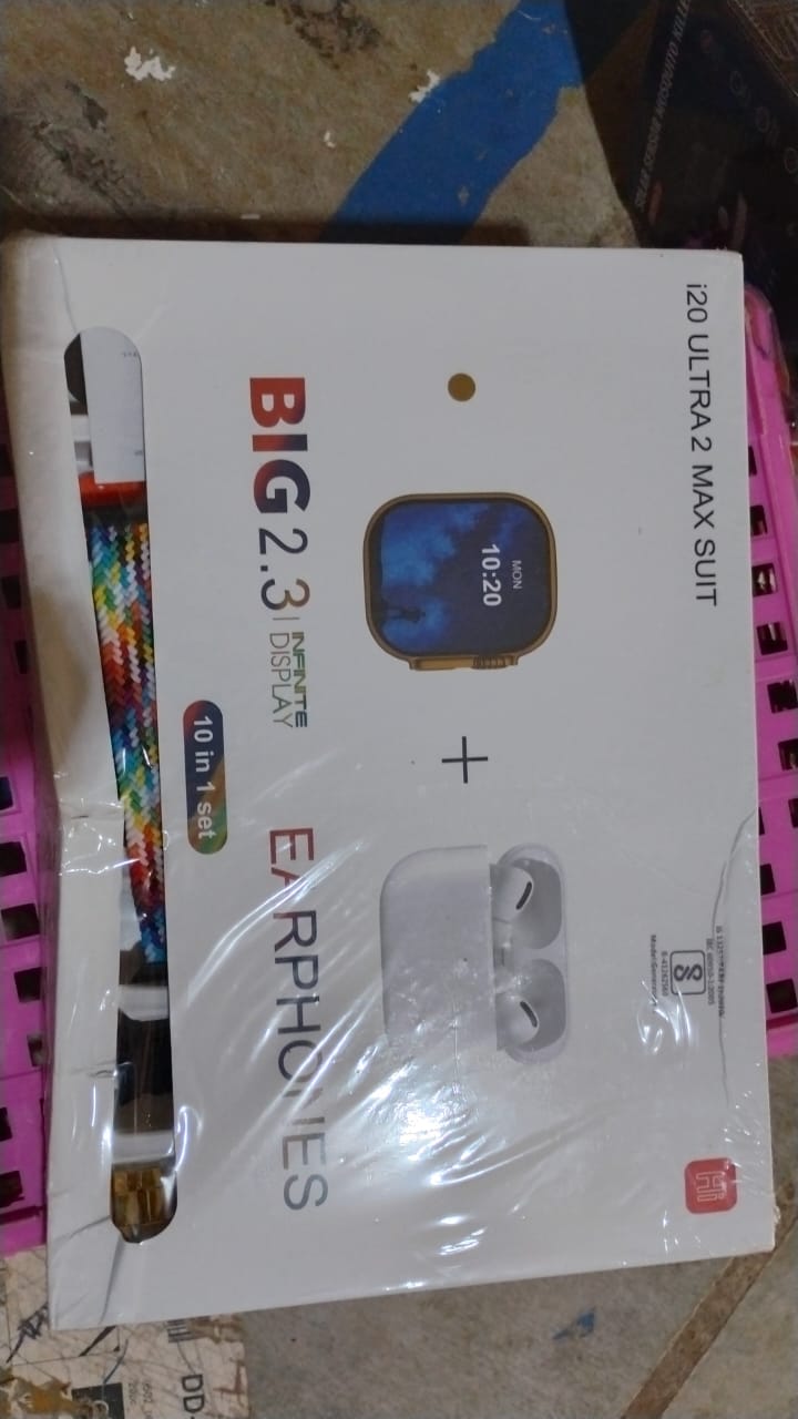 10 in 1 Set Ultra 2 Smart Bluetooth Calling Smart watch + Earphones with Transparent Screen Guard Watch with Seven Classic Straps (Mix Color) - Image 7