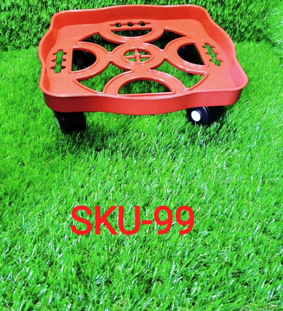 Square Plastic Gas Cylinder Trolley - Image 9