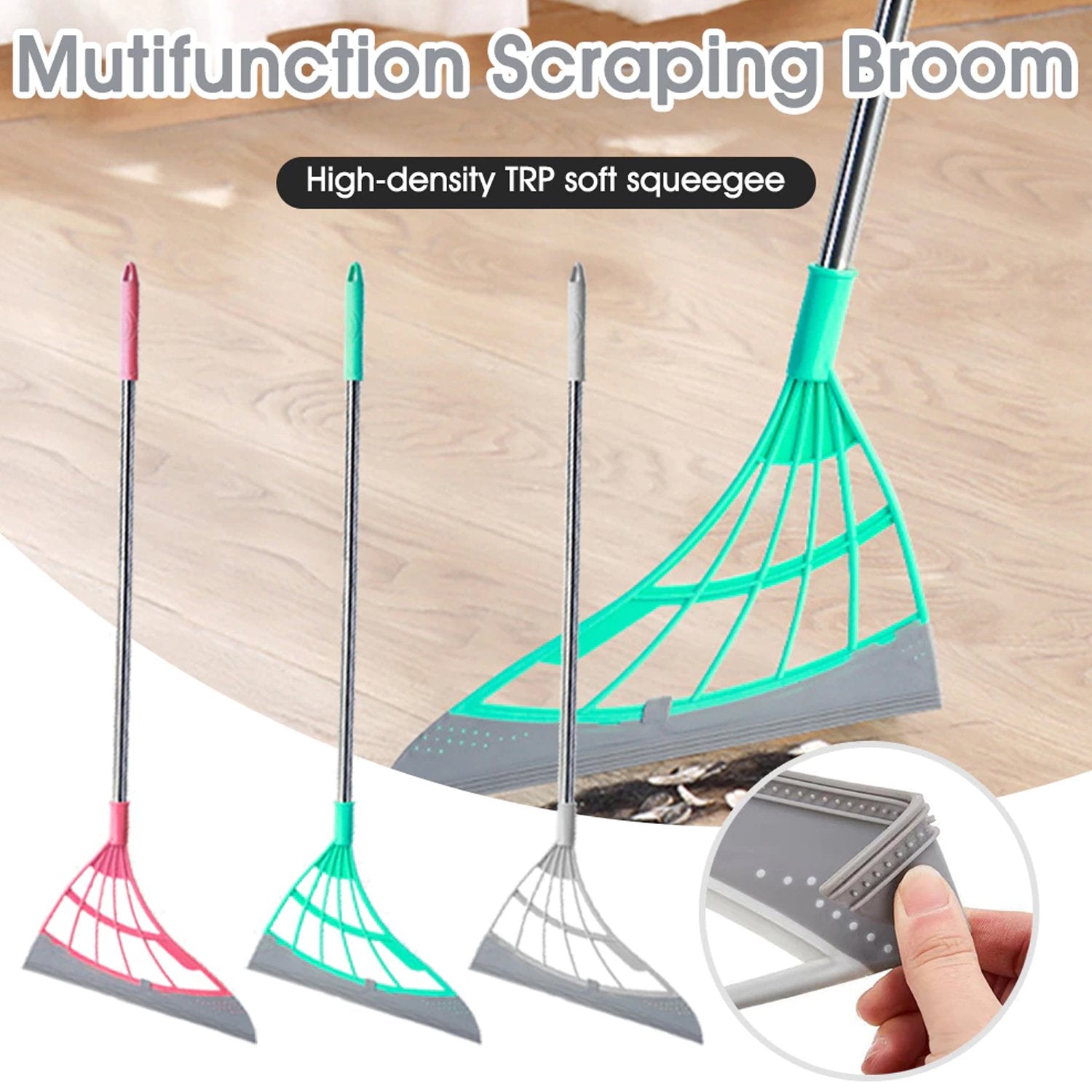 Durable Eco-Friendly Broom with Scraper - Image 4