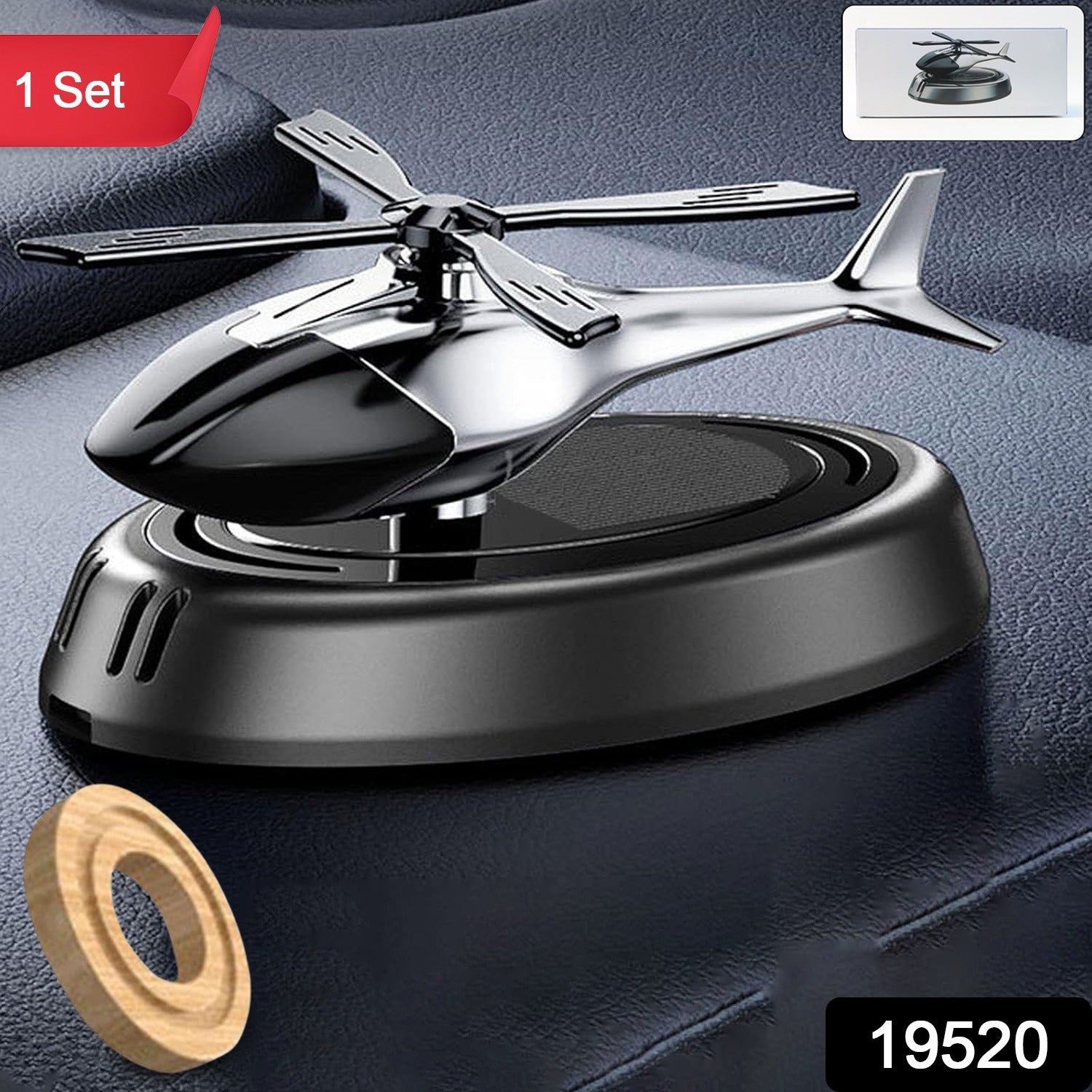 Car Dashboard Perfume Diffuser with Rotating Blades (1 Set) - Image 2