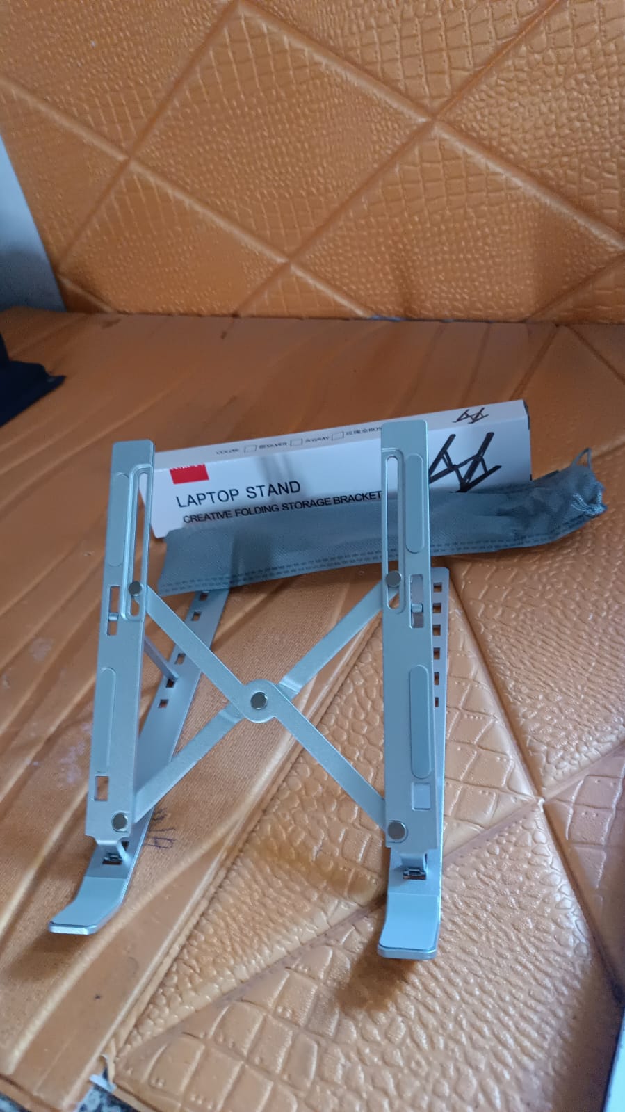 Home Foldable Height Adjustable Laptop Stand (1 Pc) - Image 8