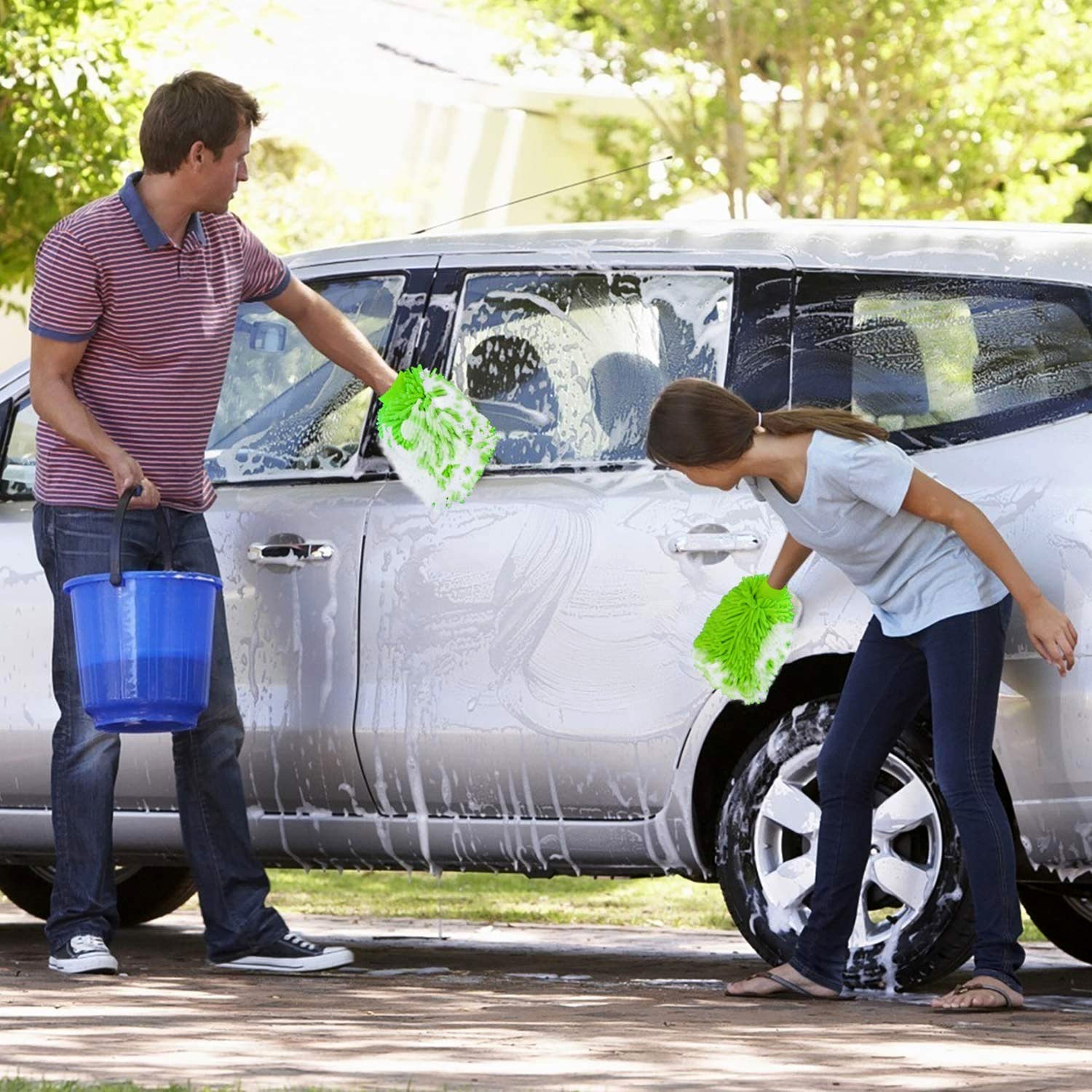 Microfiber Car Wash Glove Mitt For Car,Bike,Home & Surface - Image 5