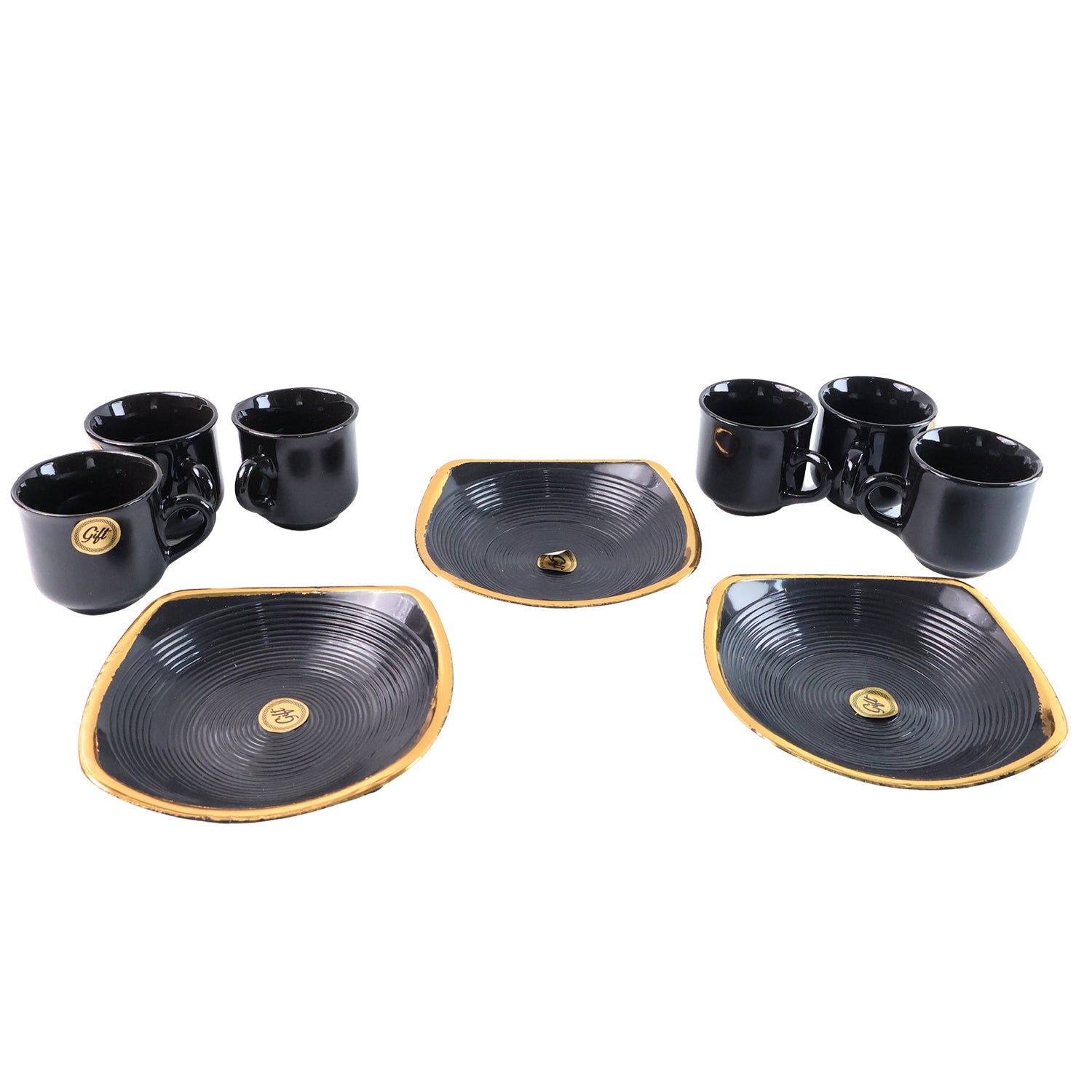 Sweet Buzz 9-Piece Seashell Ceramic Cup Set – Ideal for Home & Gifts - Image 5