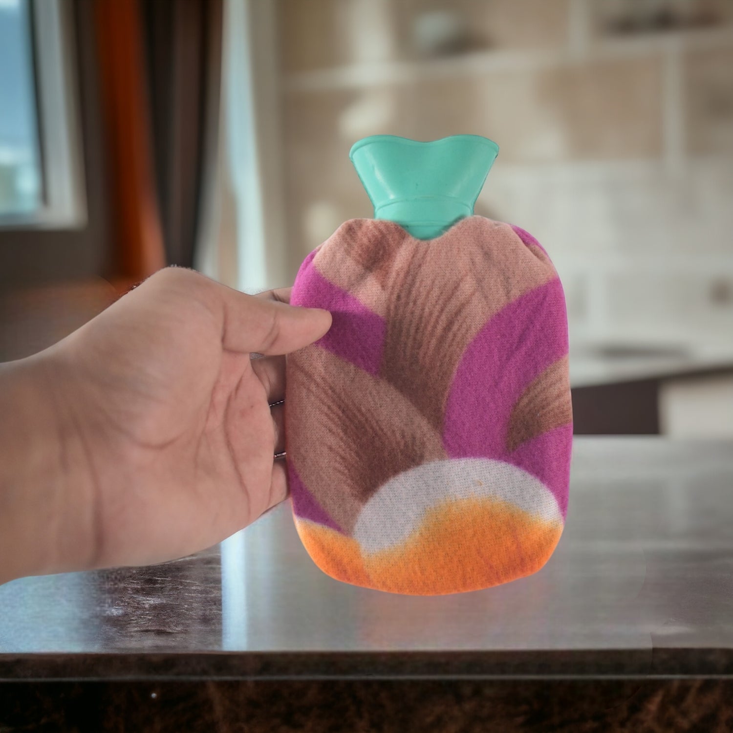 Hot Water Bottle Bag With Cover (1 Pc / Mix Design & Color / 250 ML Approx) - Image 6