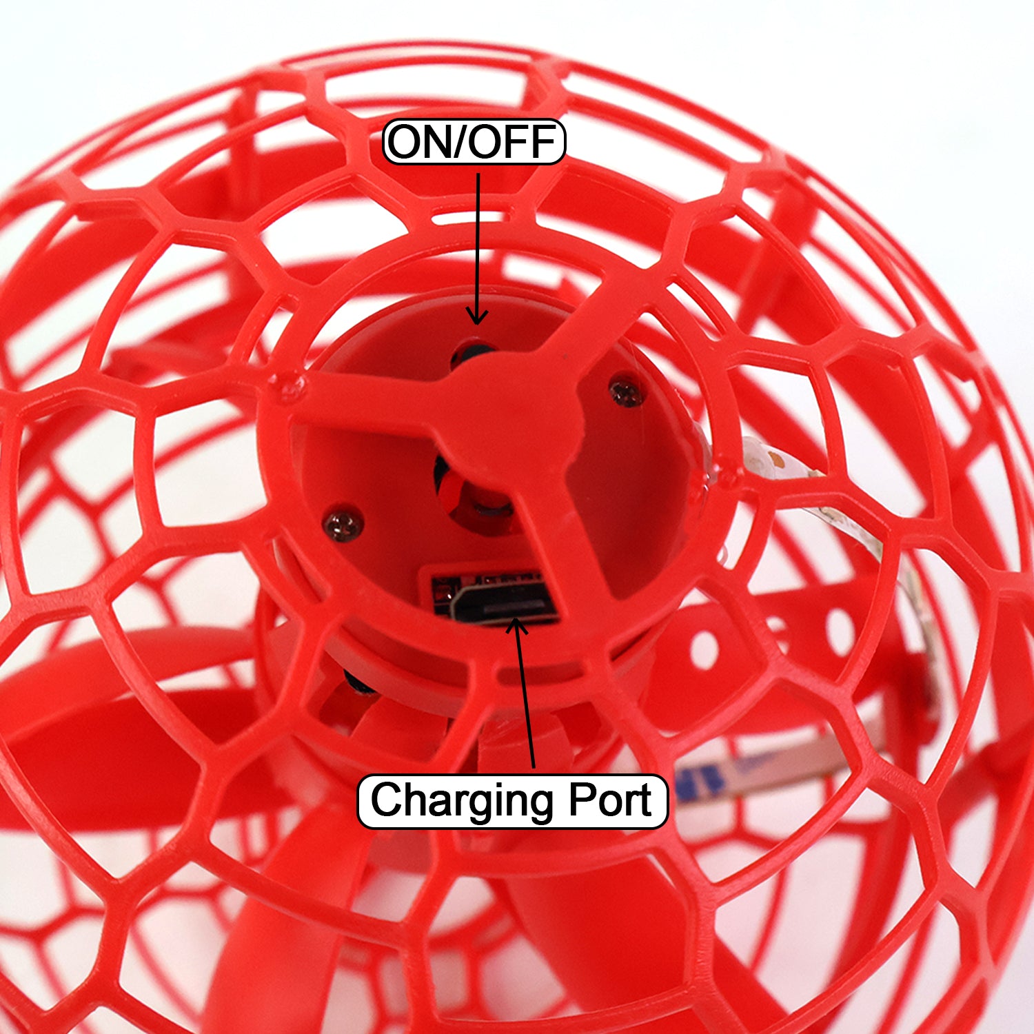 Flying Ball Toys, USB Rechargeable Built-in RGB Lights 360°Rotating Magic Controller - Image 9