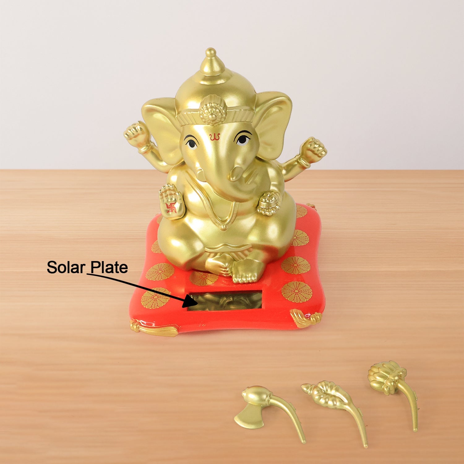 Decorative Religious Large Lord Ganesha Idol with Solar-Powered Base (1 Pc) - Image 6